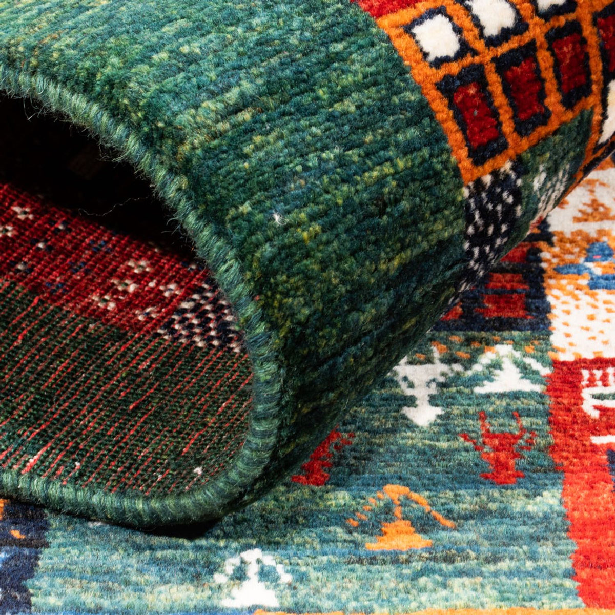 Gabbeh Teppich - Loribaft Perser - Royal - 125 x 83 cm - mehrfarbig