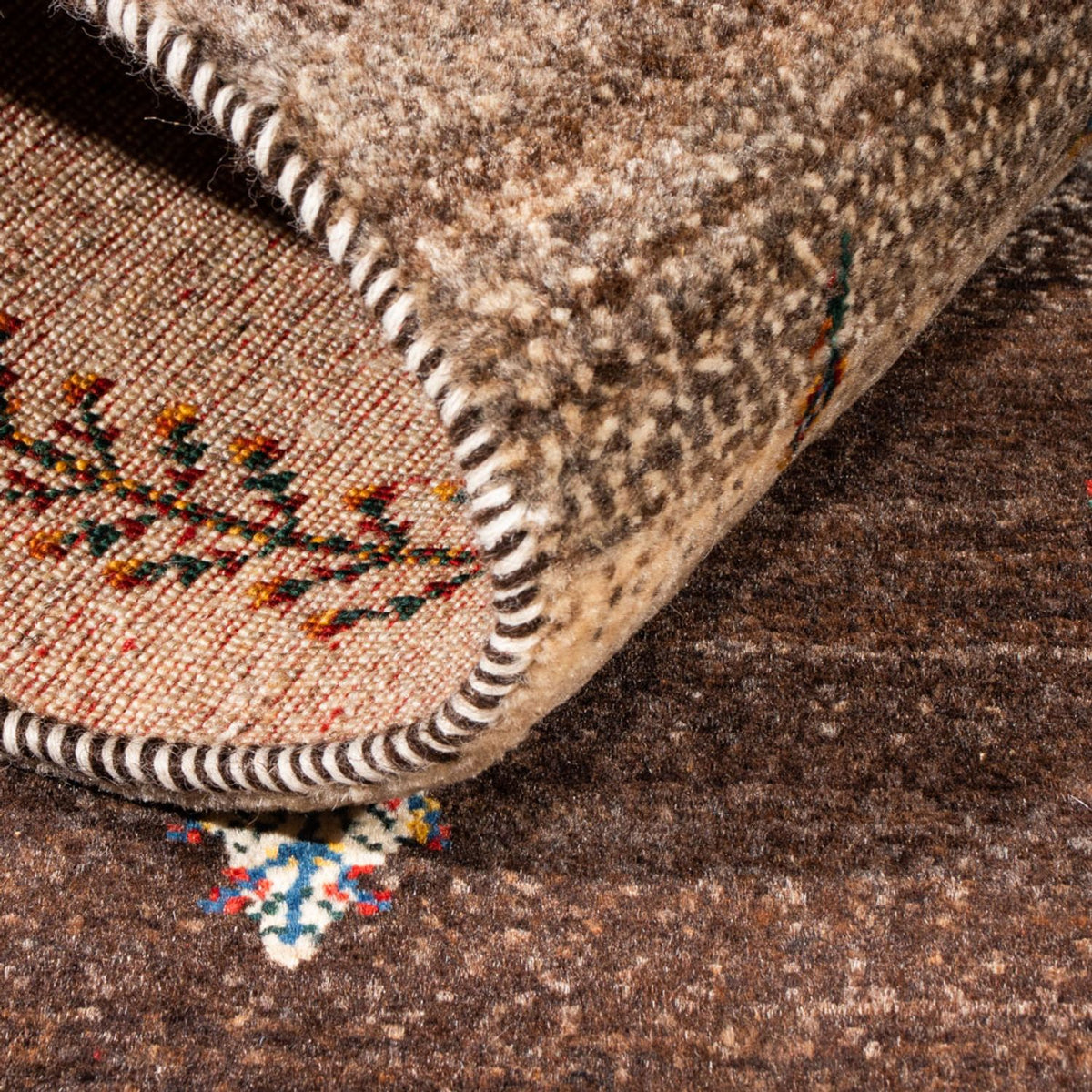 Gabbeh Teppich - Loribaft Perser - Royal - 125 x 88 cm - grau