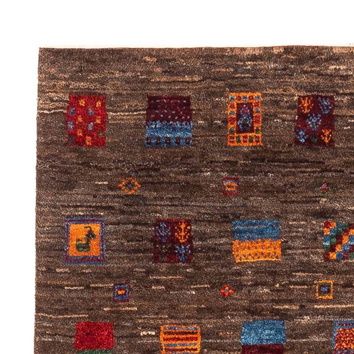 Gabbeh Teppich - Loribaft Perser - Royal - 119 x 82 cm - grau