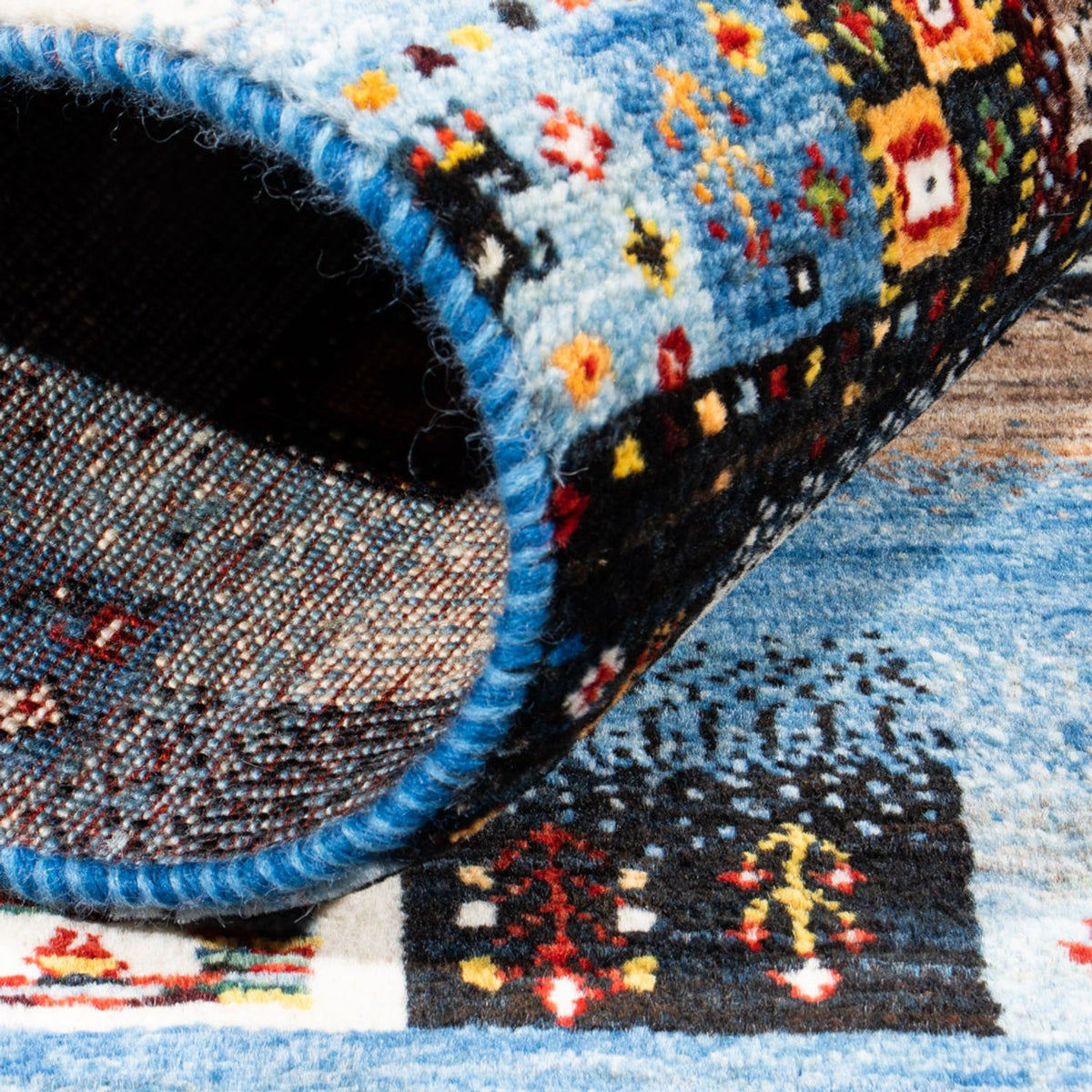 Gabbeh Teppich - Loribaft Perser - Royal - 141 x 87 cm - mehrfarbig