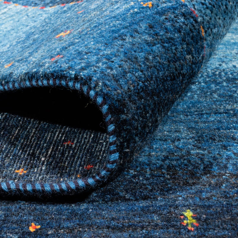 Gabbeh Teppich - Loribaft Perser - 204 x 153 cm - blau