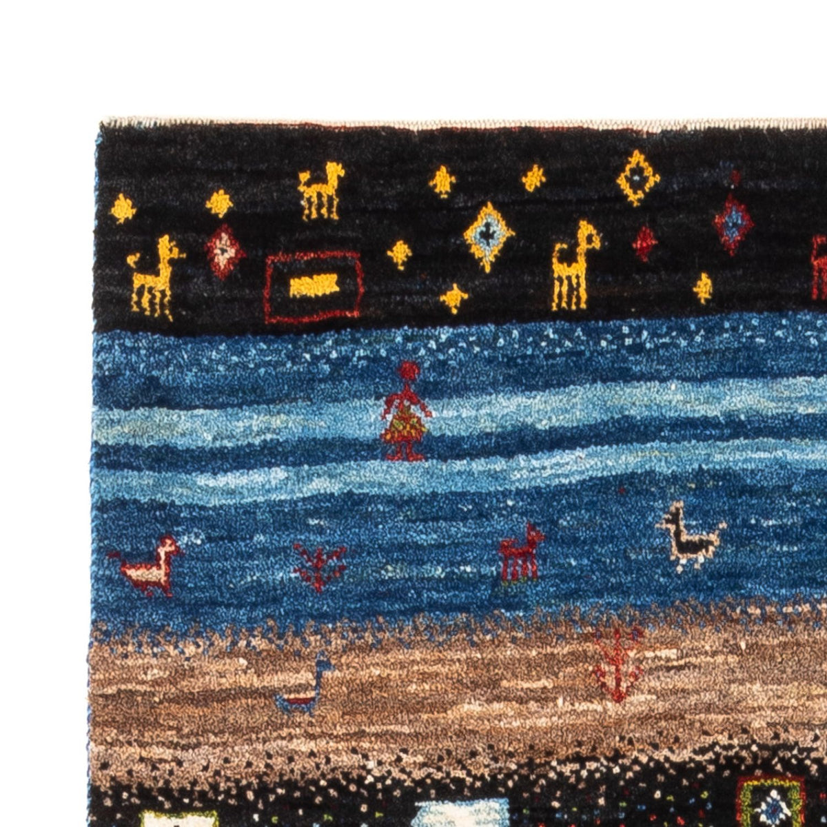 Gabbeh Teppich - Loribaft Perser - Royal - 132 x 85 cm - mehrfarbig