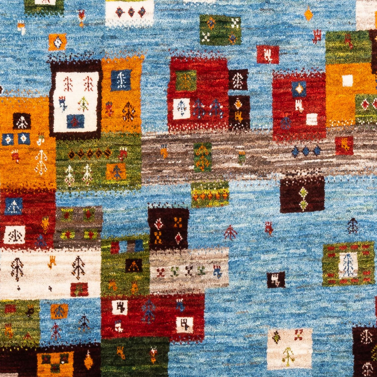 Gabbeh Teppich - Loribaft Perser - Royal - 192 x 159 cm - blau