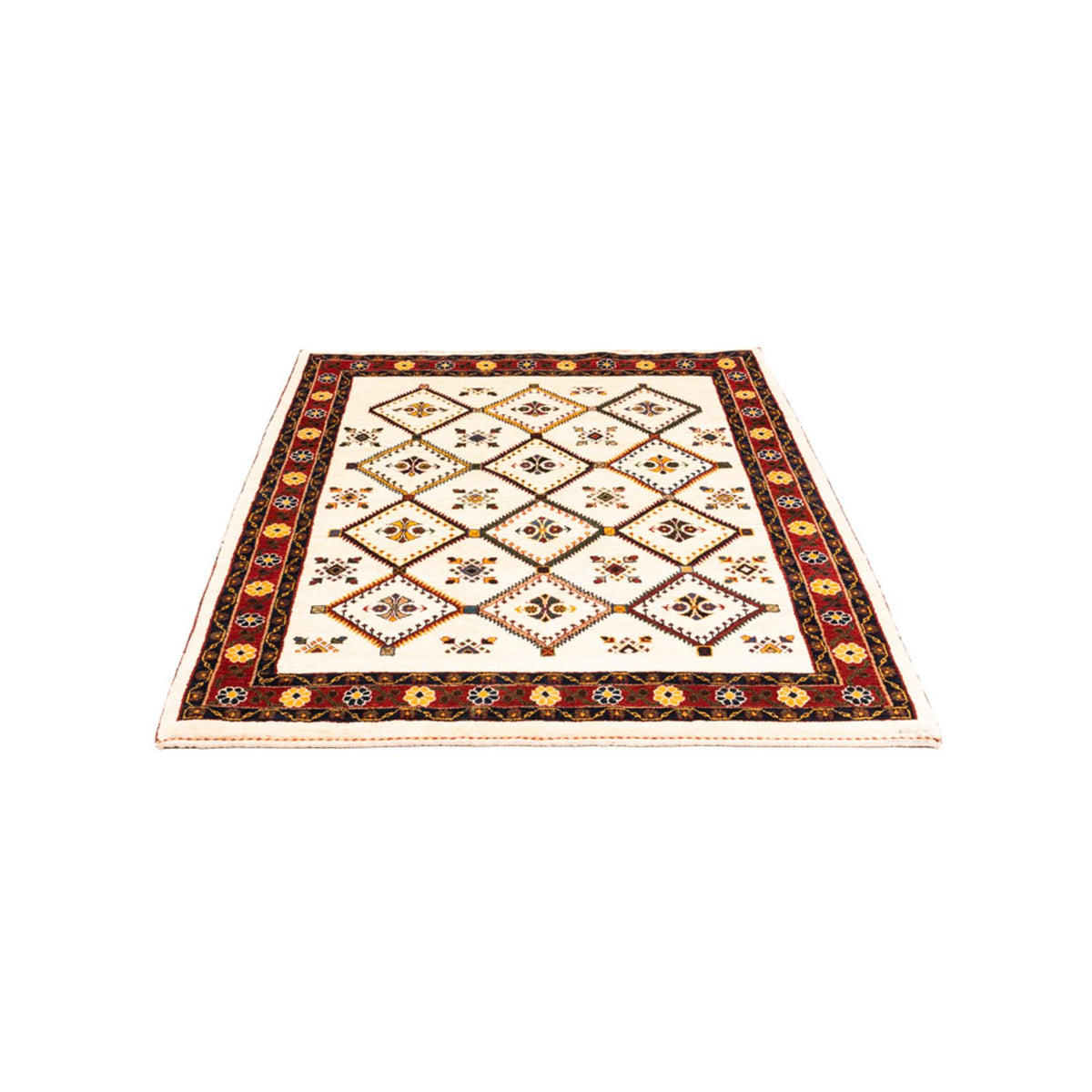 Gabbeh Teppich - Perser - 155 x 114 cm - creme