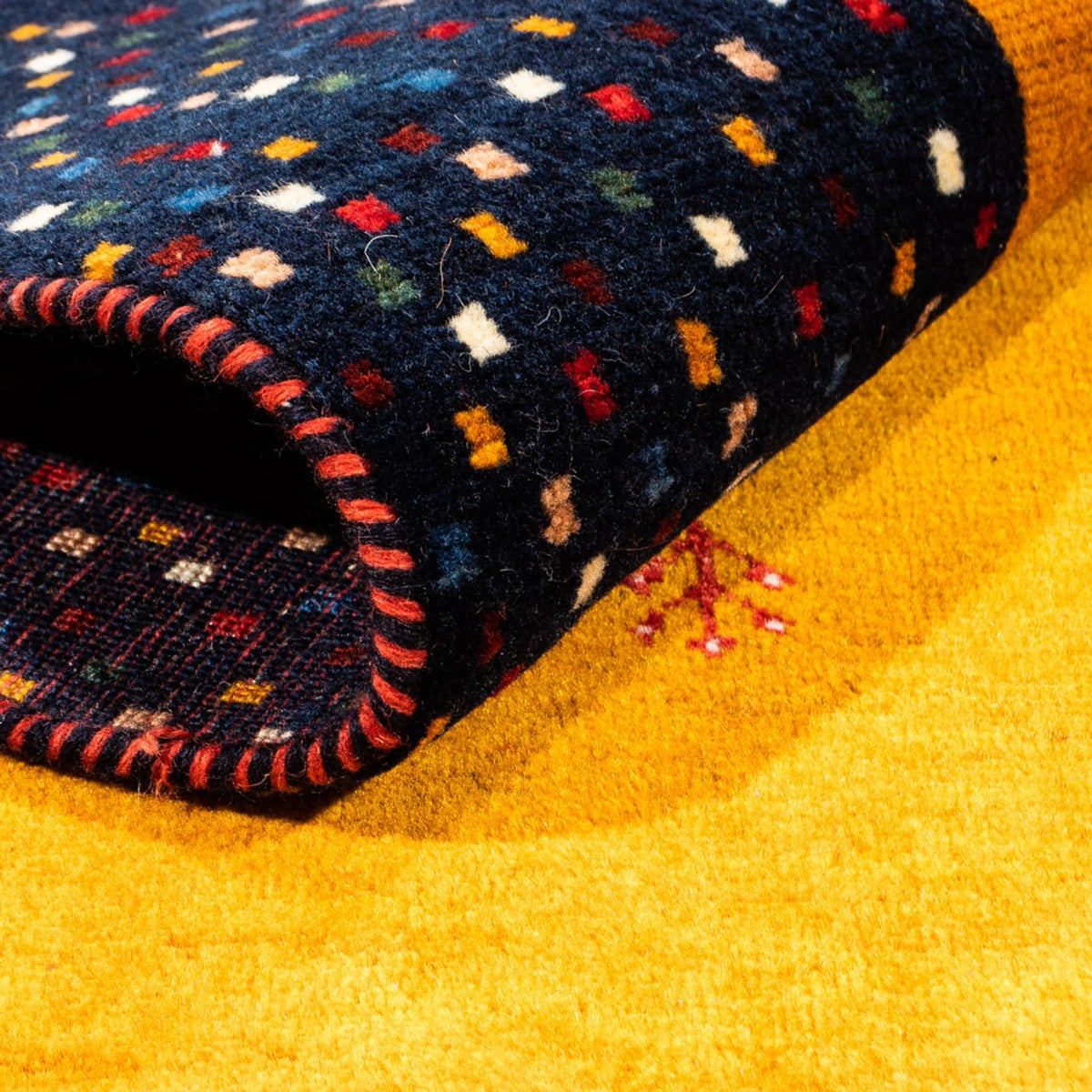 Gabbeh Teppich - Perser - 180 x 132 cm - gold