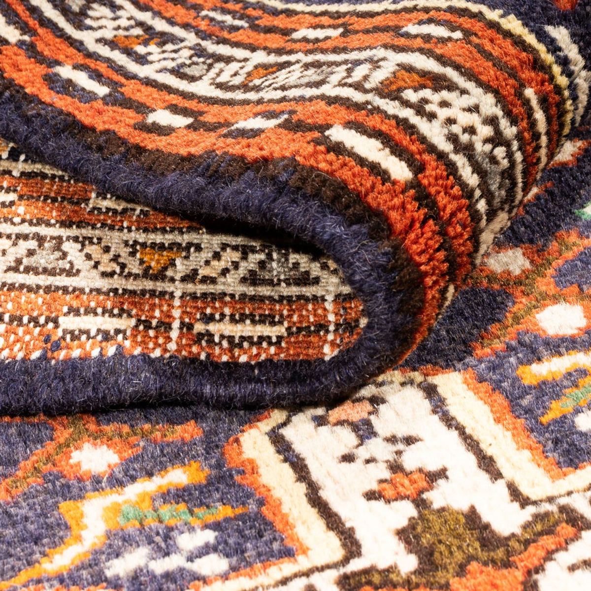 Perserteppich - Nomadic - 146 x 70 cm - dunkelblau