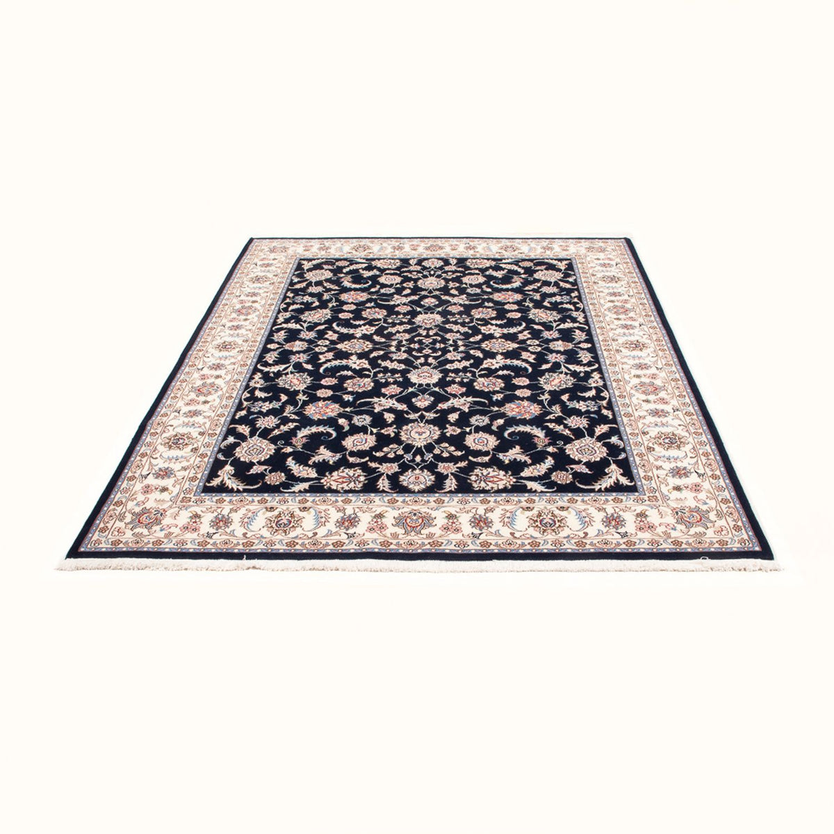 Perserteppich - Täbriz - Royal - 201 x 153 cm - dunkelblau