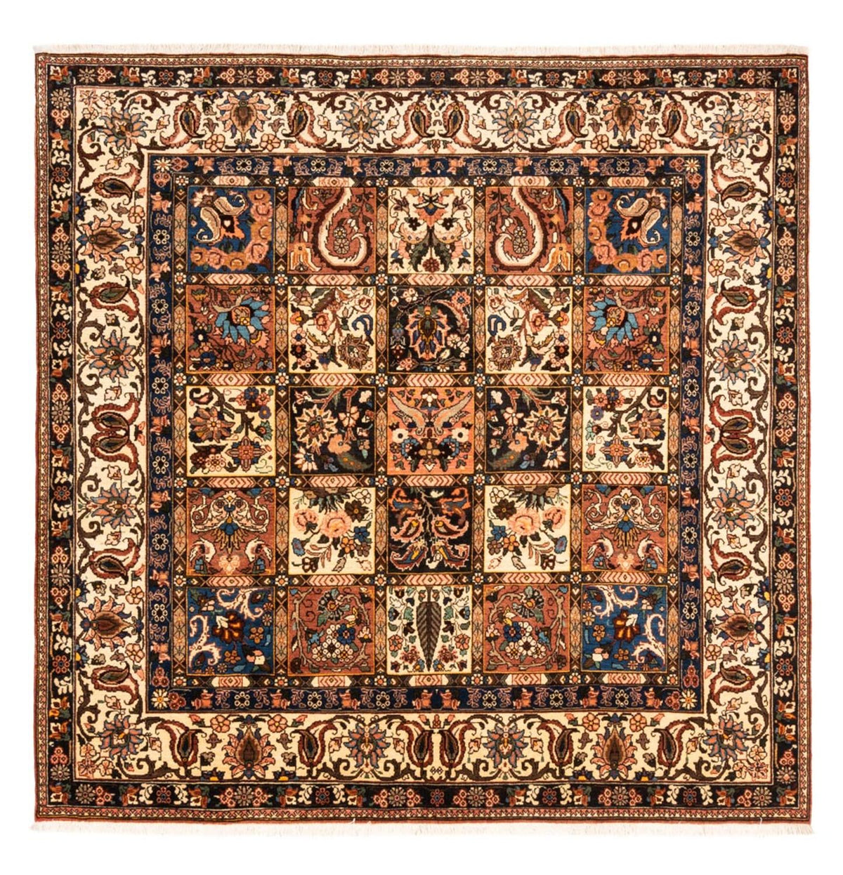 Perserteppich - Nomadic quadratisch - 207 x 199 cm - dunkelbeige