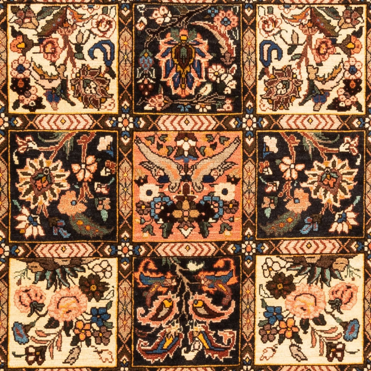 Perserteppich - Nomadic quadratisch - 207 x 199 cm - dunkelbeige