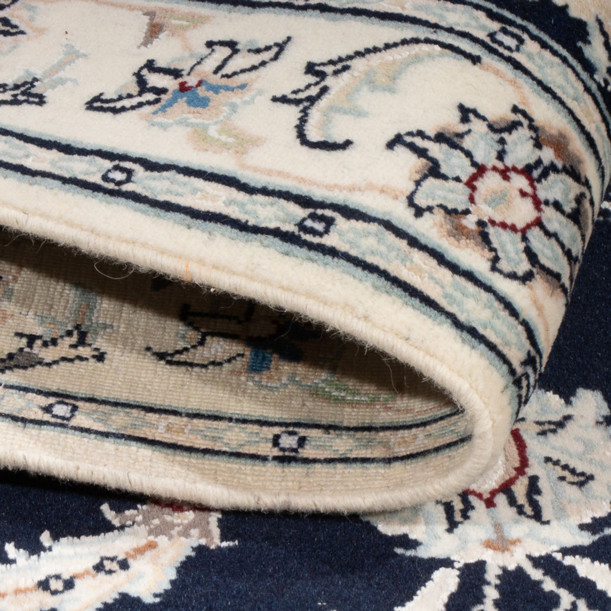 Perserteppich - Nain - Premium - 116 x 80 cm - dunkelblau