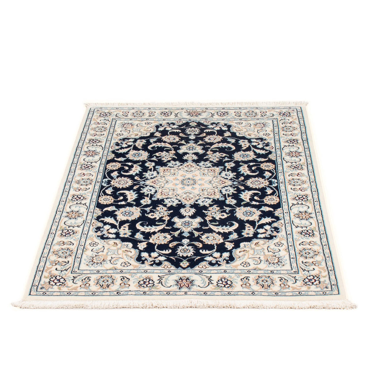Perserteppich - Nain - Premium - 117 x 78 cm - dunkelblau