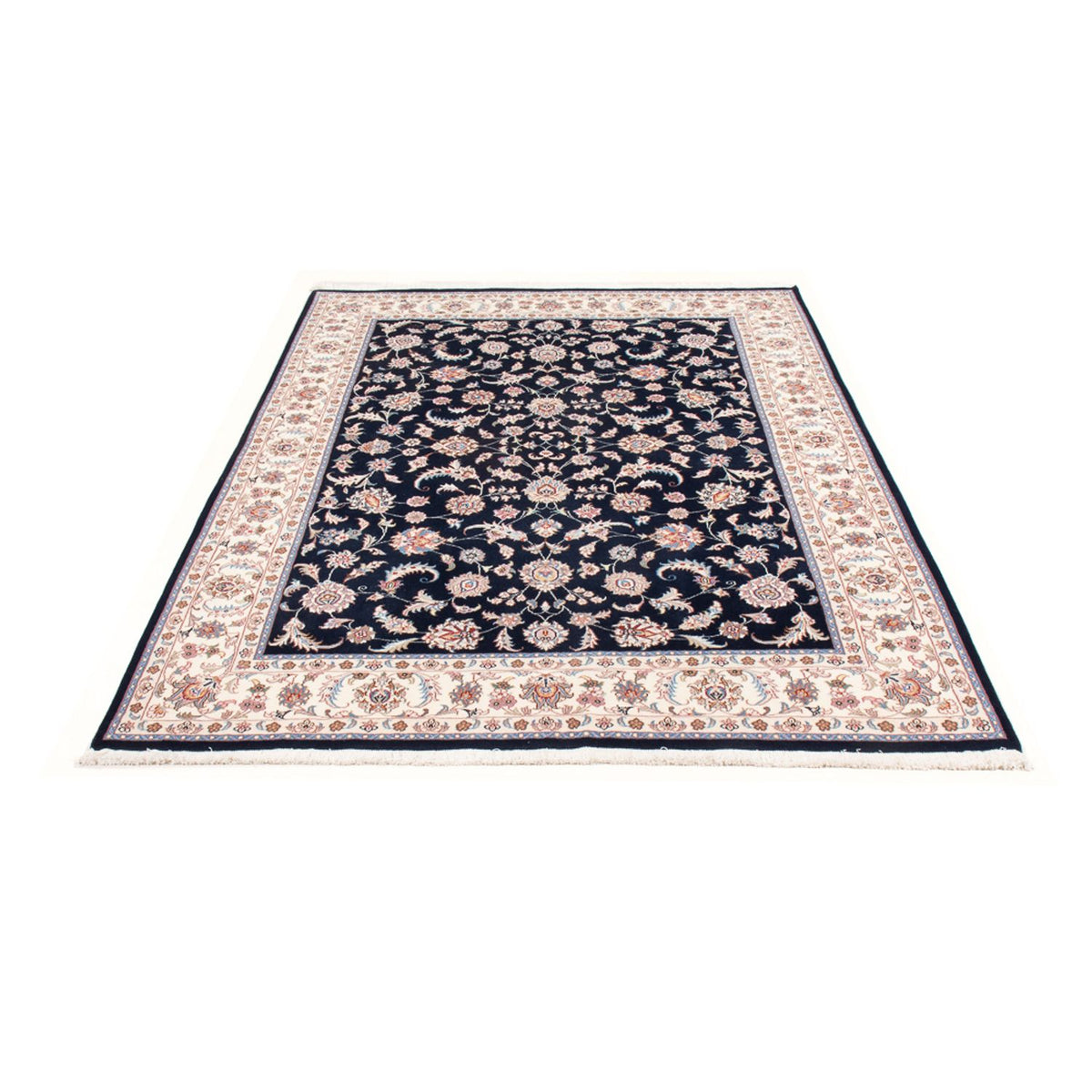 Perserteppich - Täbriz - Royal - 201 x 150 cm - dunkelblau