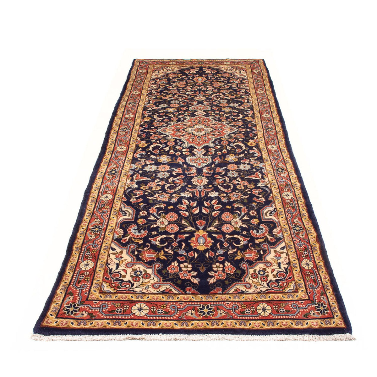 Läufer Perser - Nomadic - 336 x 102 cm - dunkelblau