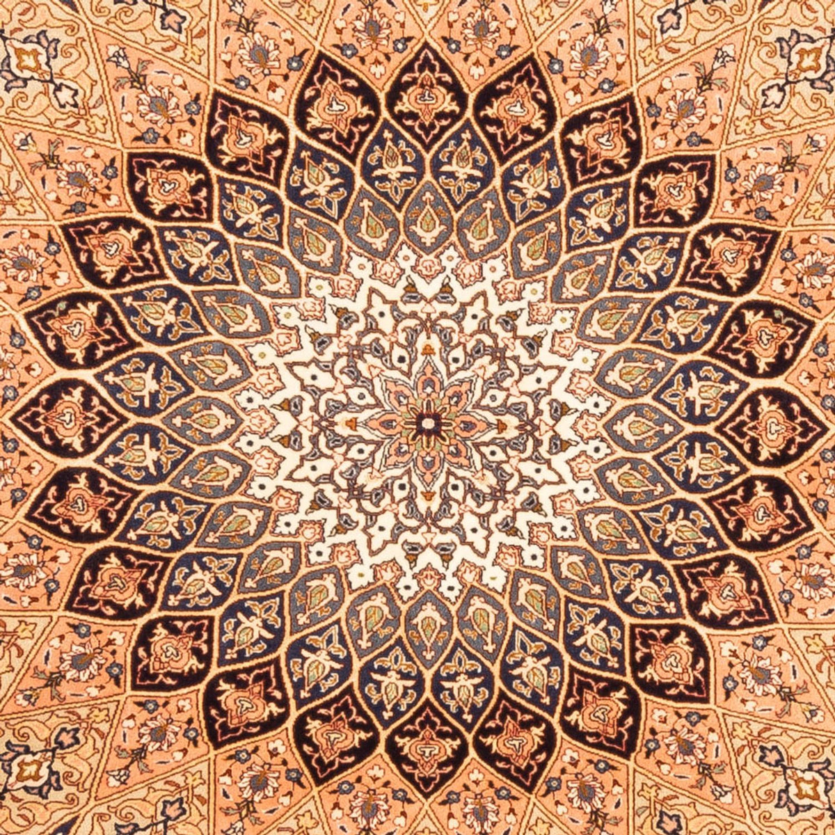 Perserteppich - Täbriz - Royal quadratisch  - 200 x 200 cm - hellbeige