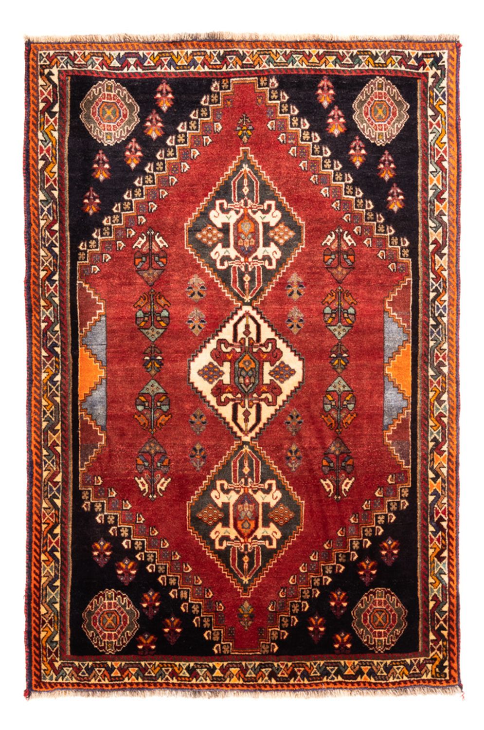 Perserteppich - Nomadic - 172 x 117 cm - rot