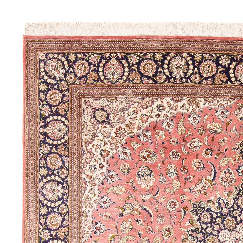 Seidenteppich - Ghom Seide - Premium quadratisch  - 247 x 247 cm - hellrot