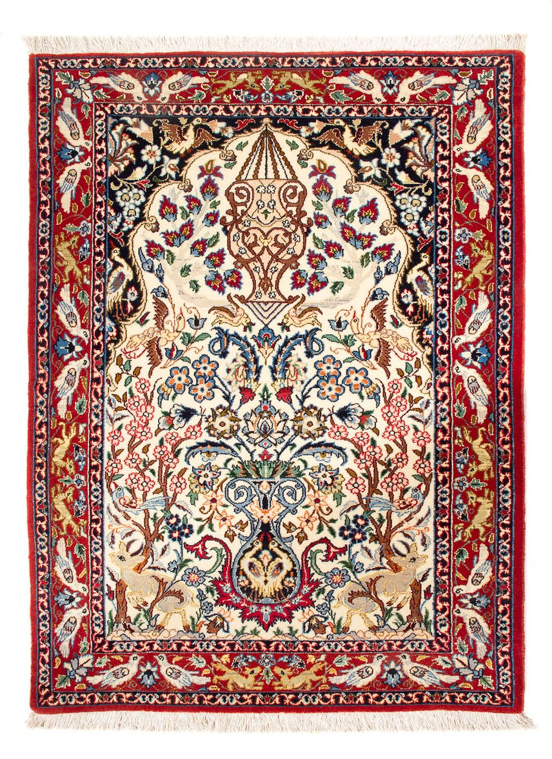 Perserteppich - Isfahan - Premium - 100 x 75 cm - creme