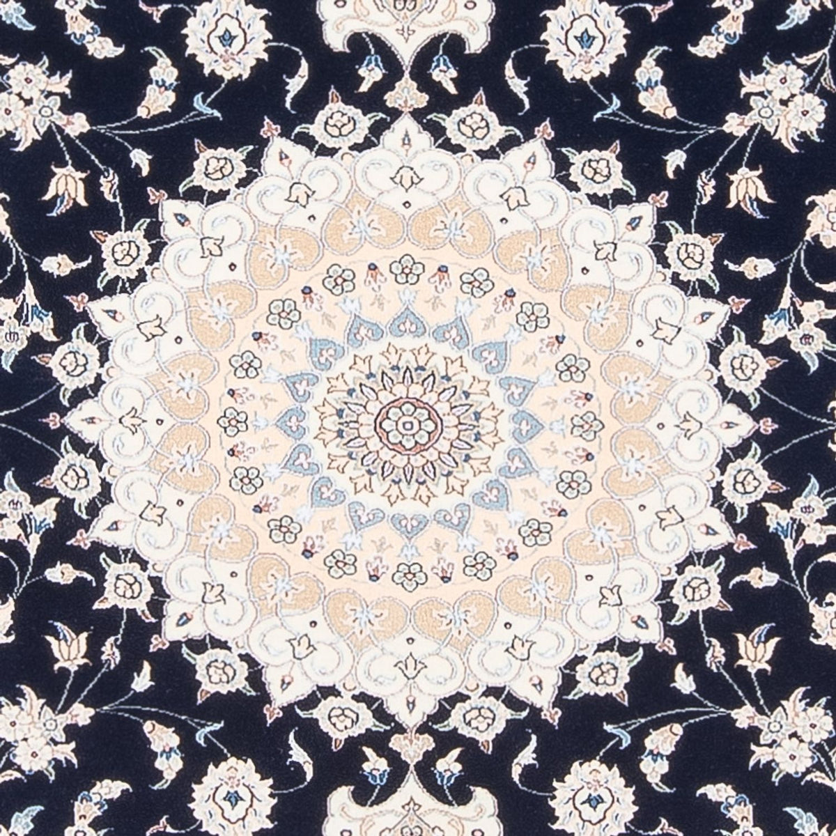 Perserteppich - Nain - Premium - 198 x 132 cm - dunkelblau