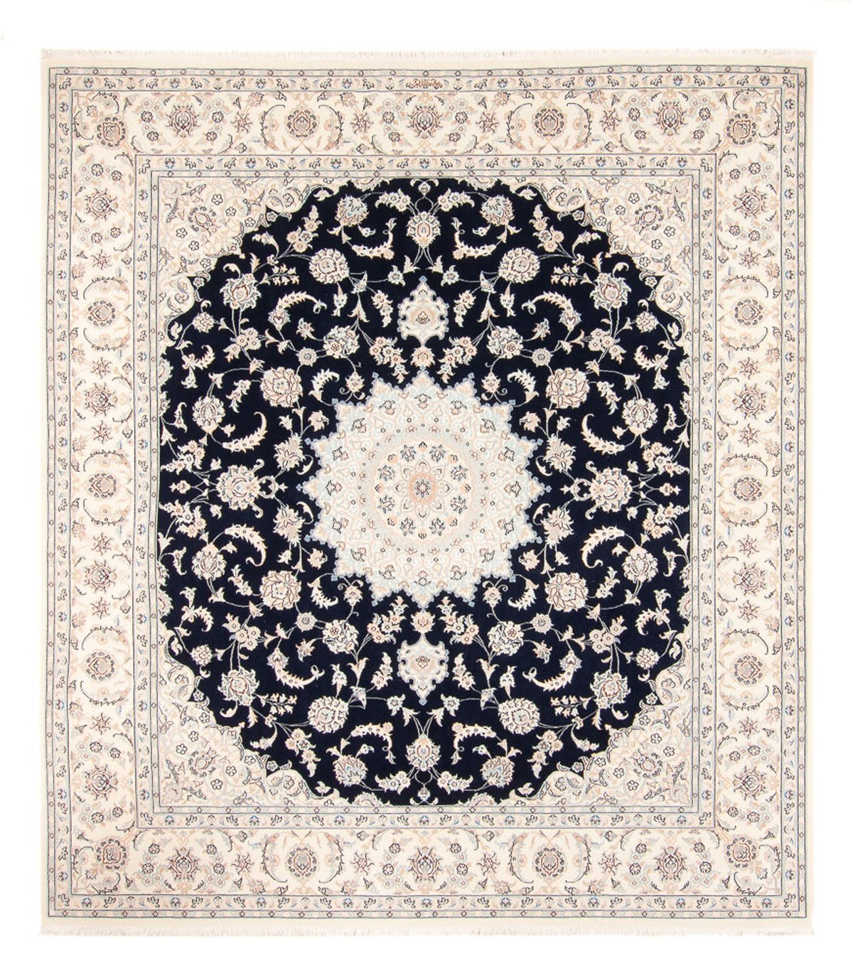 Perserteppich - Nain - 261 x 223 cm - dunkelblau