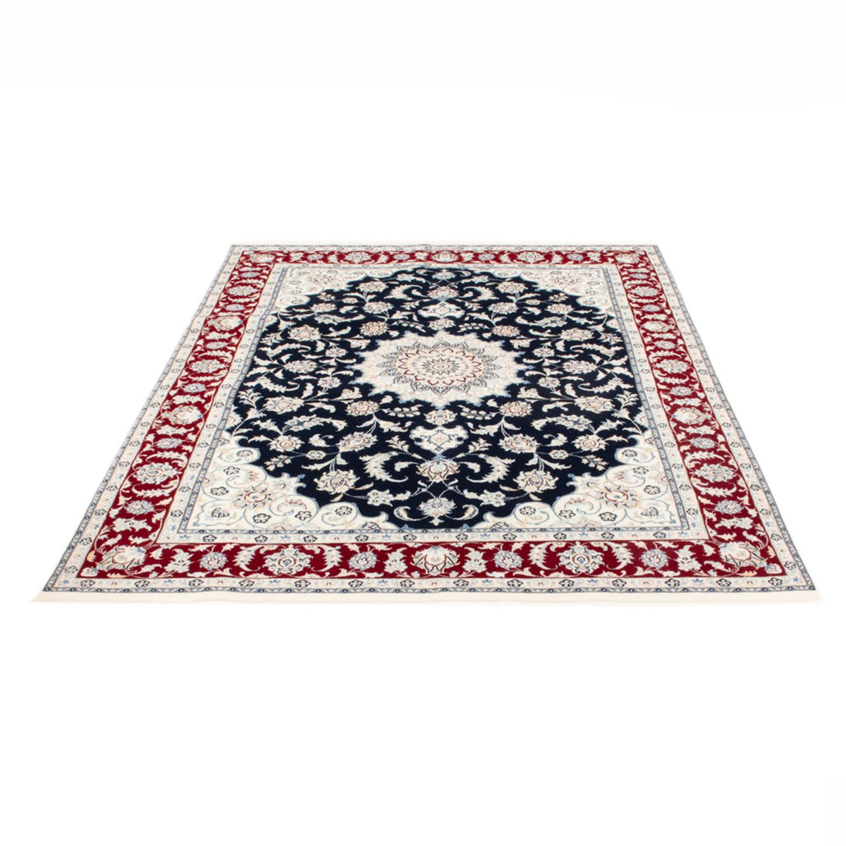 Perserteppich - Nain - Royal - 203 x 145 cm - dunkelblau