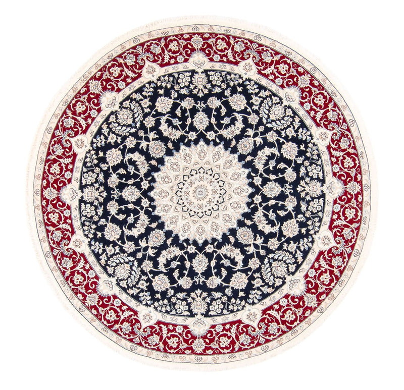Perserteppich - Nain rund  - 200 x 200 cm - dunkelblau