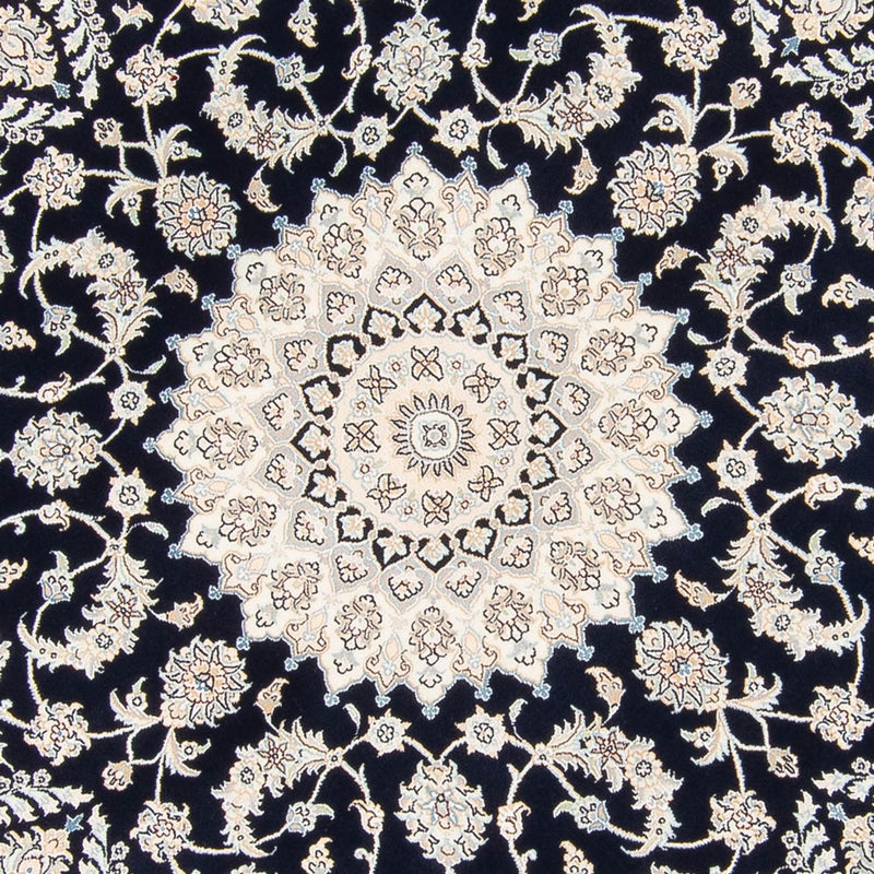 Perserteppich - Nain rund  - 200 x 200 cm - dunkelblau