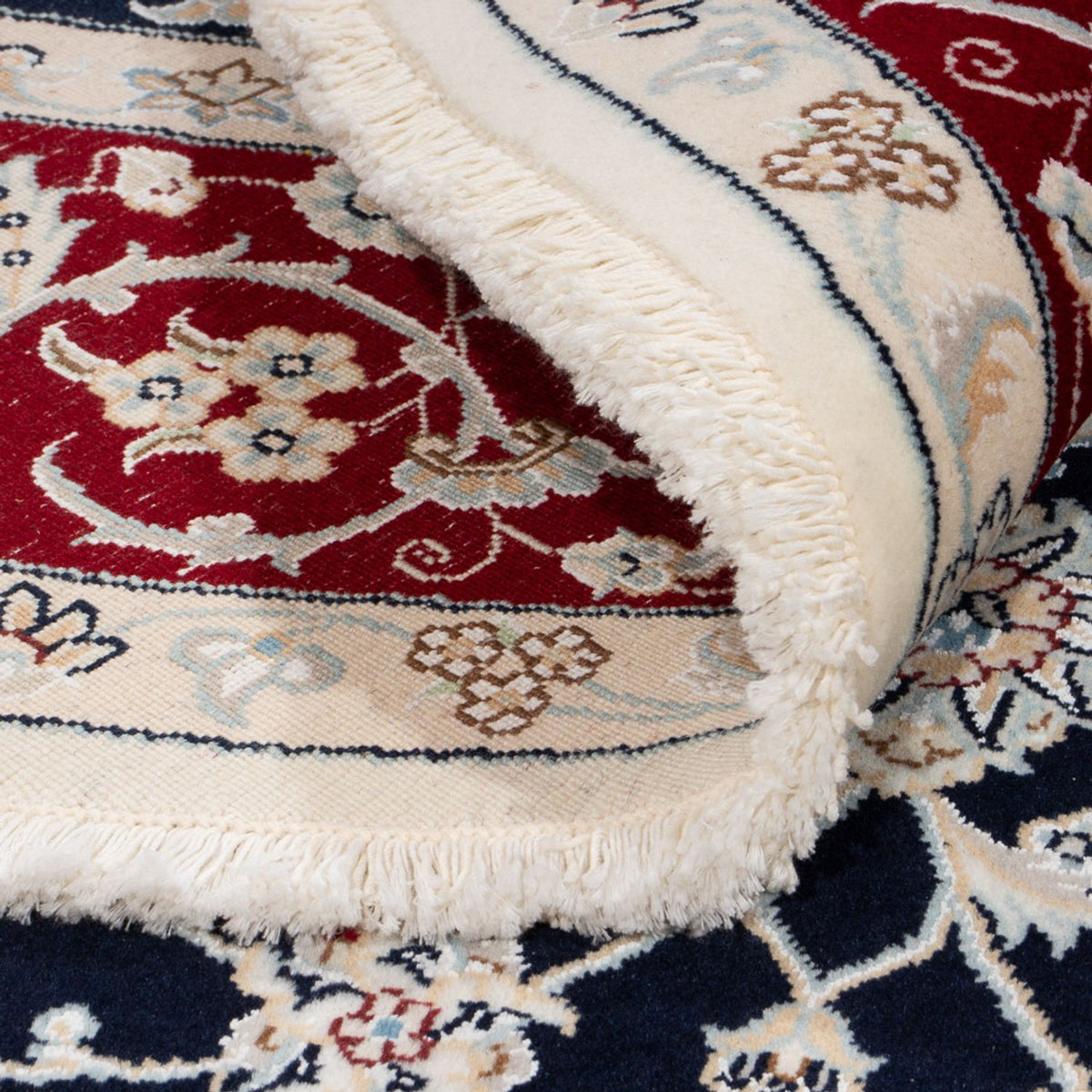 Perserteppich - Nain rund  - 200 x 200 cm - dunkelblau