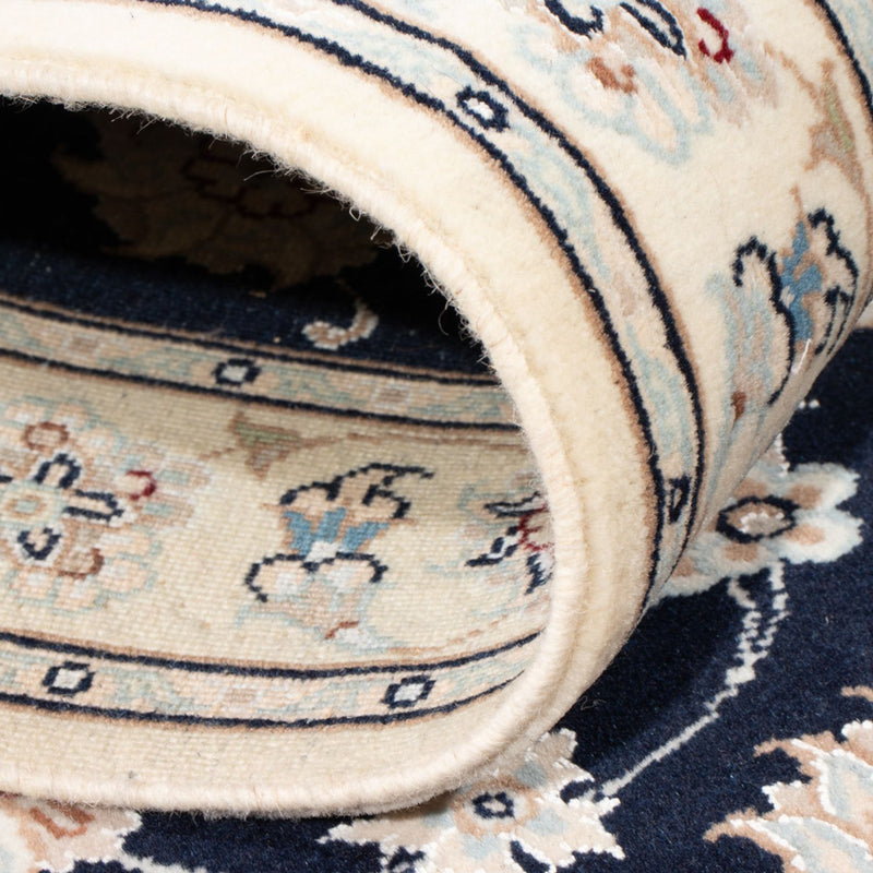 Läufer Perser - Nain - Royal - 205 x 78 cm - dunkelblau