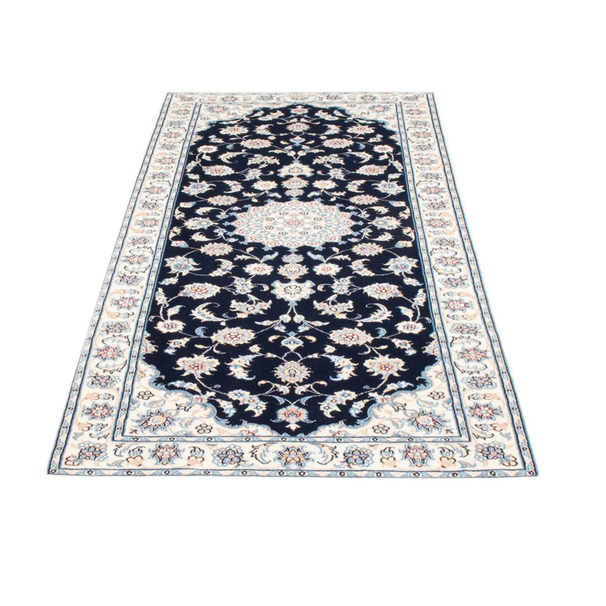 Läufer Perser - Nain - Royal - 194 x 82 cm - dunkelblau
