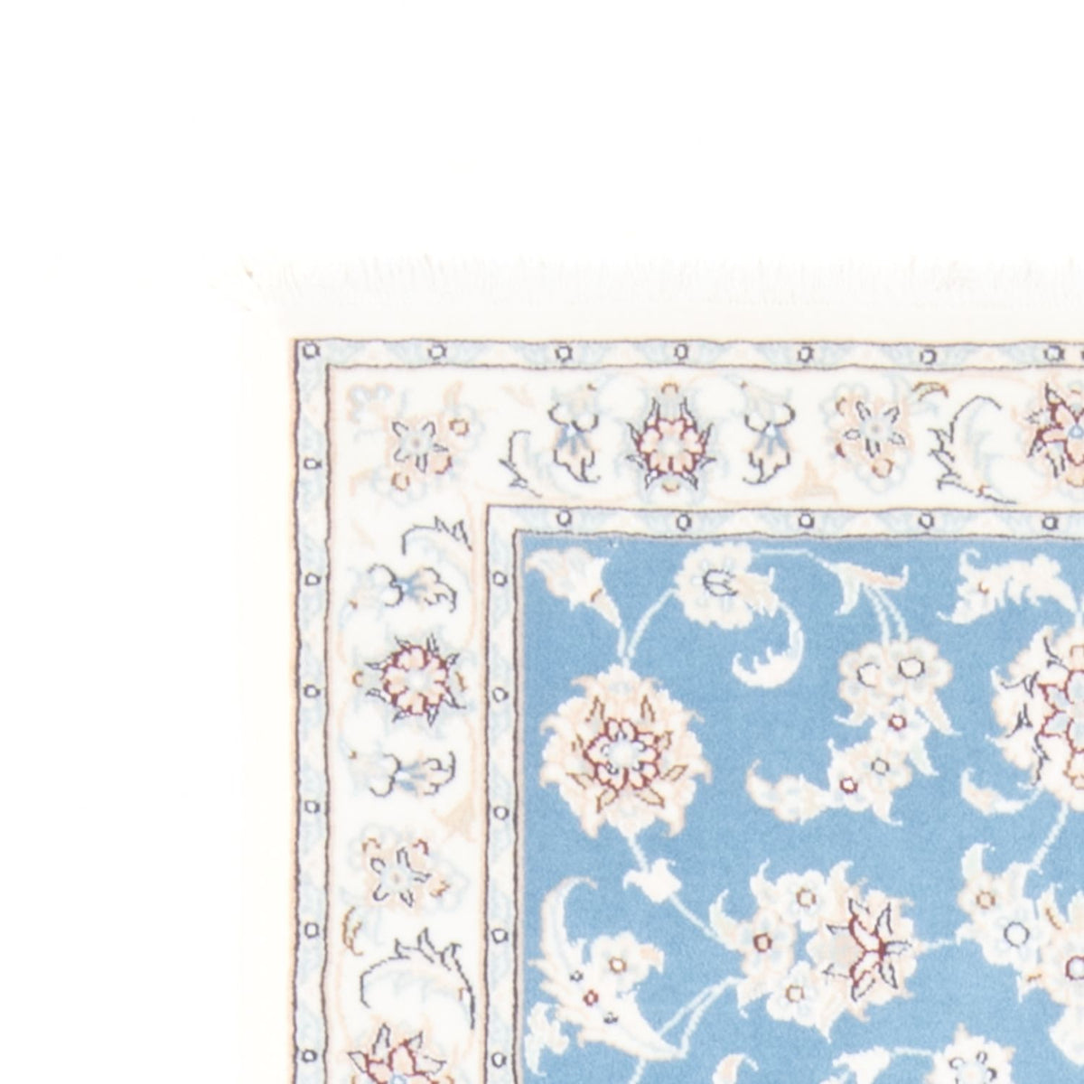 Läufer Perser - Nain - Royal - 200 x 80 cm - hellblau