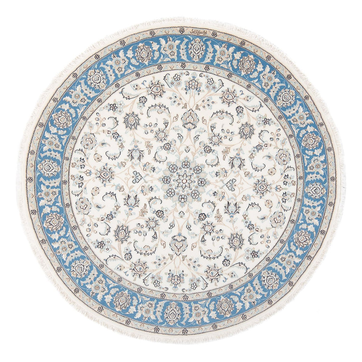 Perserteppich - Nain - Premium rund - 148 x 149 cm - creme