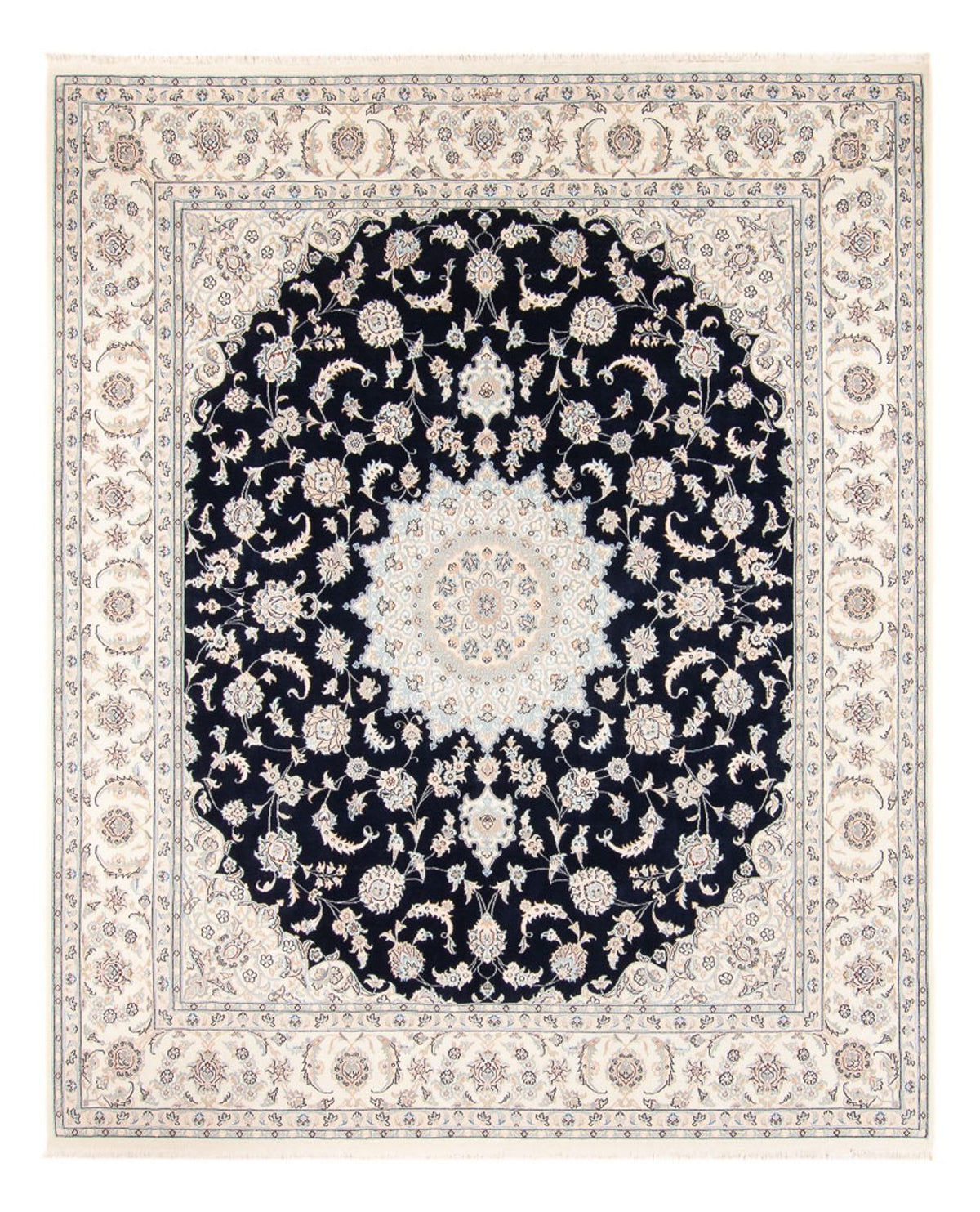 Perserteppich - Nain - 278 x 223 cm - dunkelblau