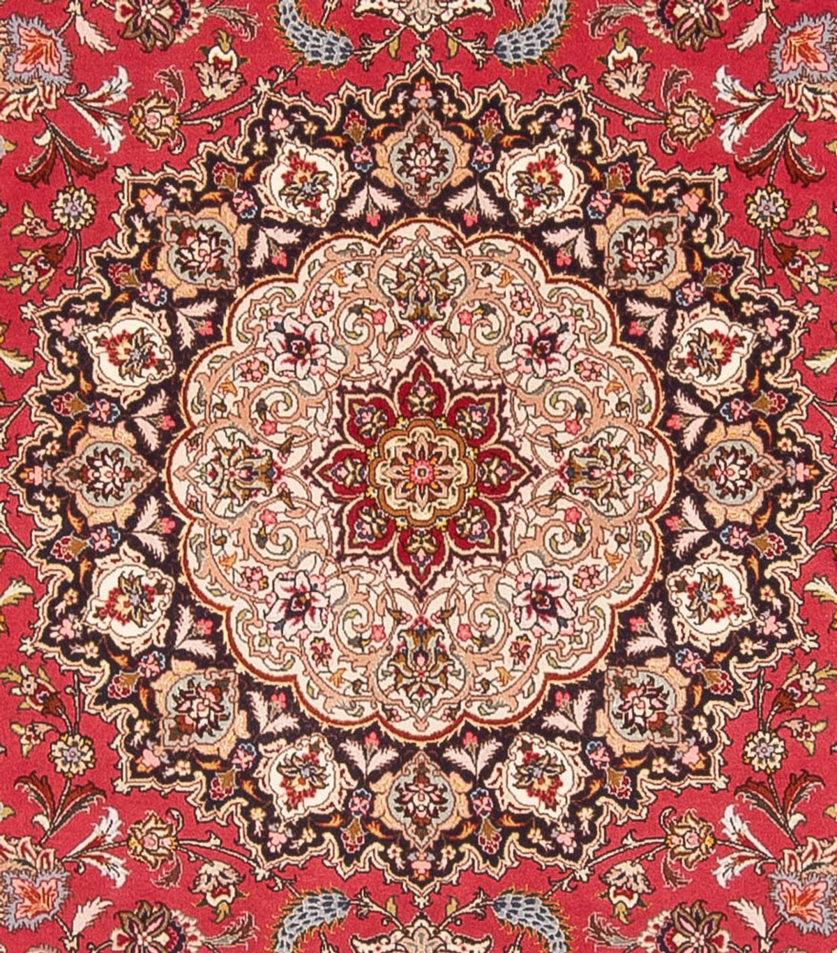 Perserteppich - Täbriz - Royal quadratisch - 252 x 252 cm - rot