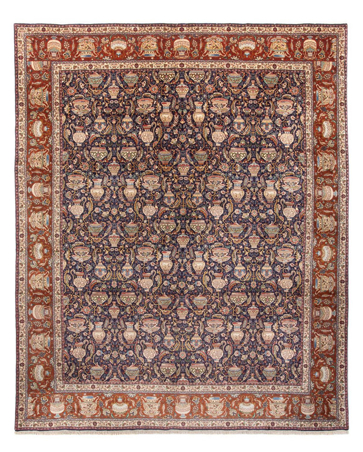 Perserteppich - Täbriz - 387 x 300 cm - dunkelblau