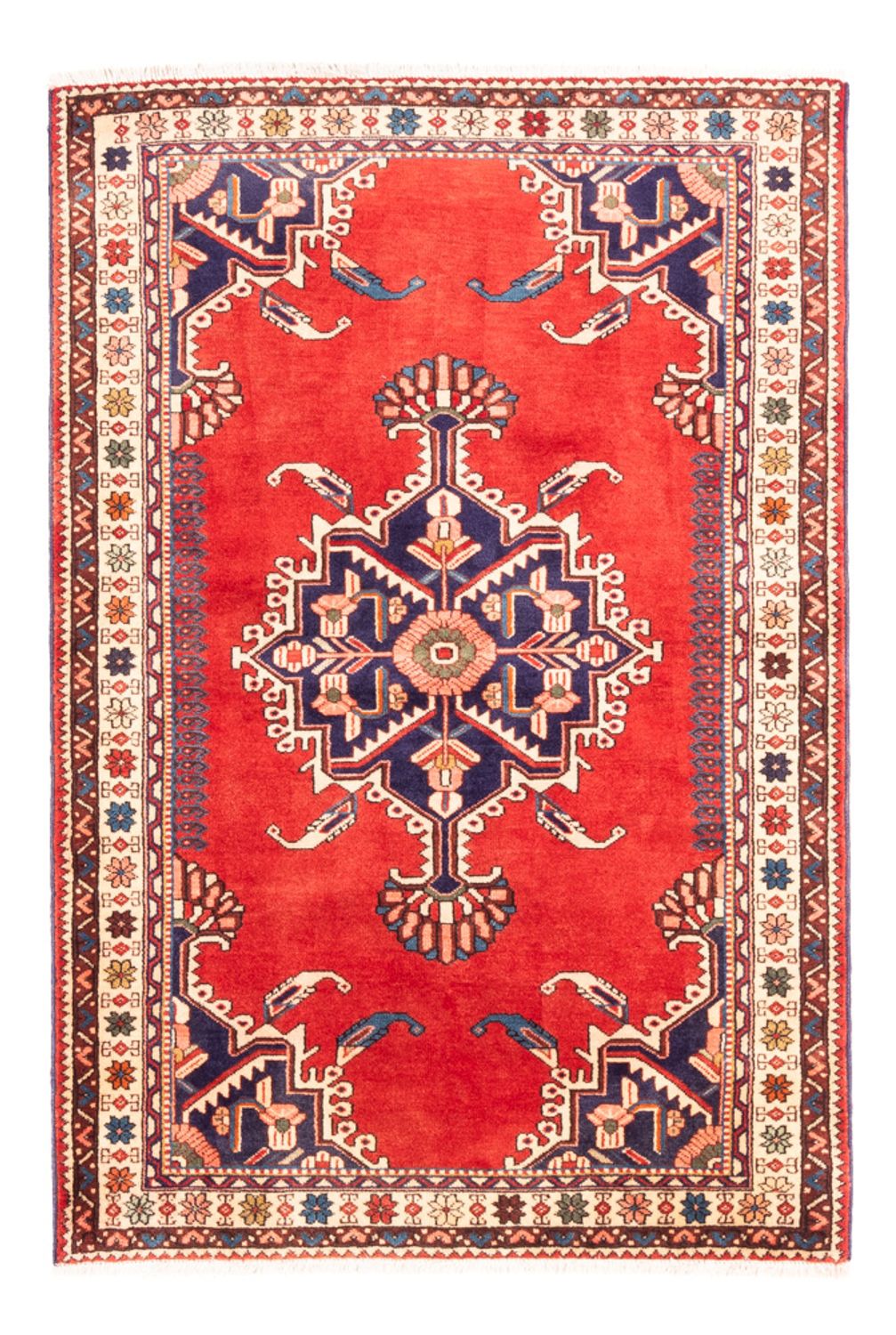 Perserteppich - Nomadic - 154 x 109 cm - rot