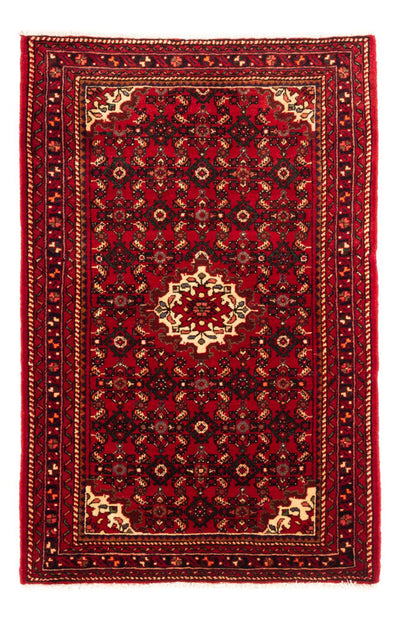 Hamadan Teppich 104x152cm - Perserteppich - rot