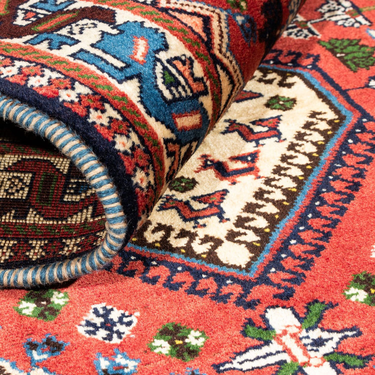 Perserteppich - Nomadic - 127 x 80 cm - rot