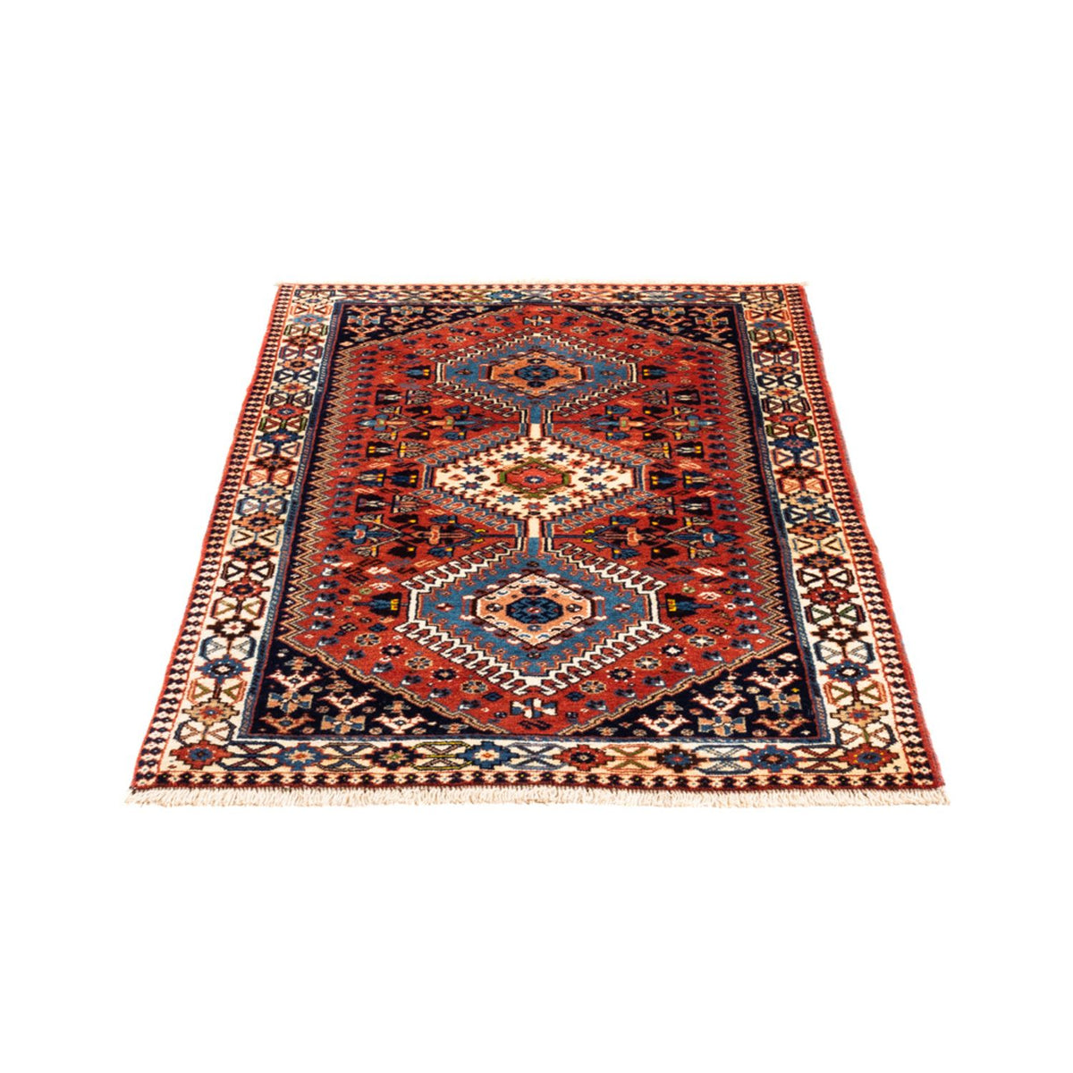 Perserteppich - Nomadic - 125 x 81 cm - rot