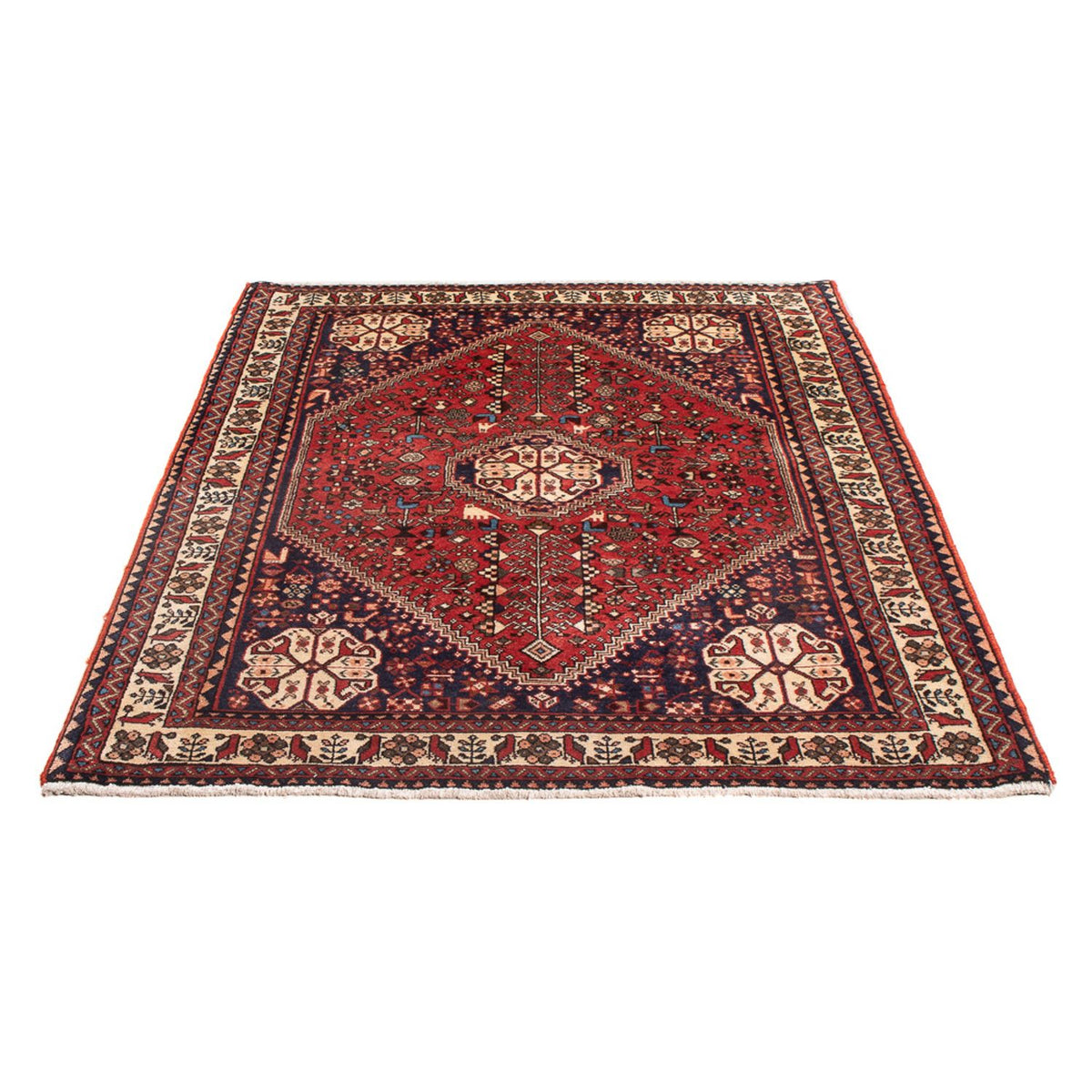 Perserteppich - Nomadic - 140 x 103 cm - rot