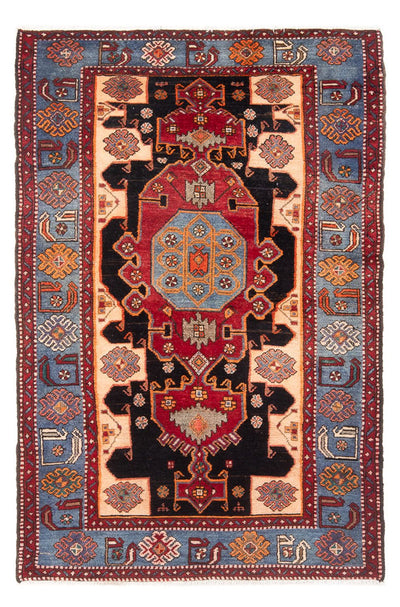 Hamadan Teppich 125x203cm - Perserteppich - dunkelblau