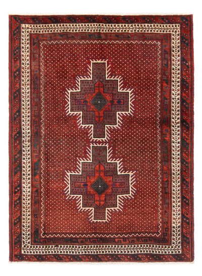 Hamadan Teppich 131x186cm - Perserteppich - rot