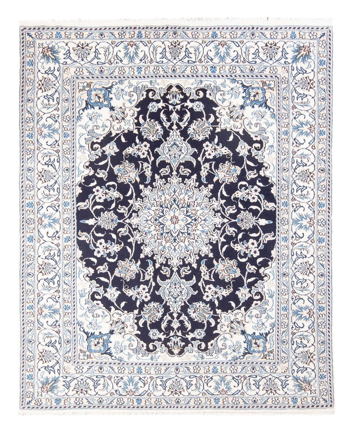 Perserteppich - Nain - Royal - 190 x 149 cm - dunkelblau