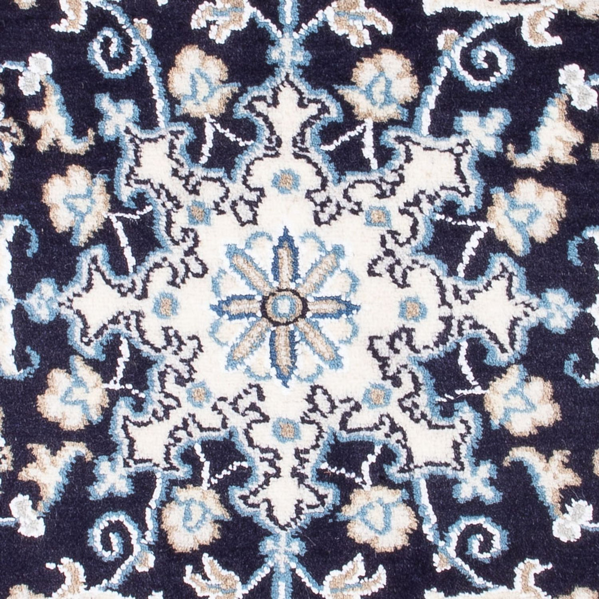 Perserteppich - Nain - Royal - 90 x 60 cm - dunkelblau