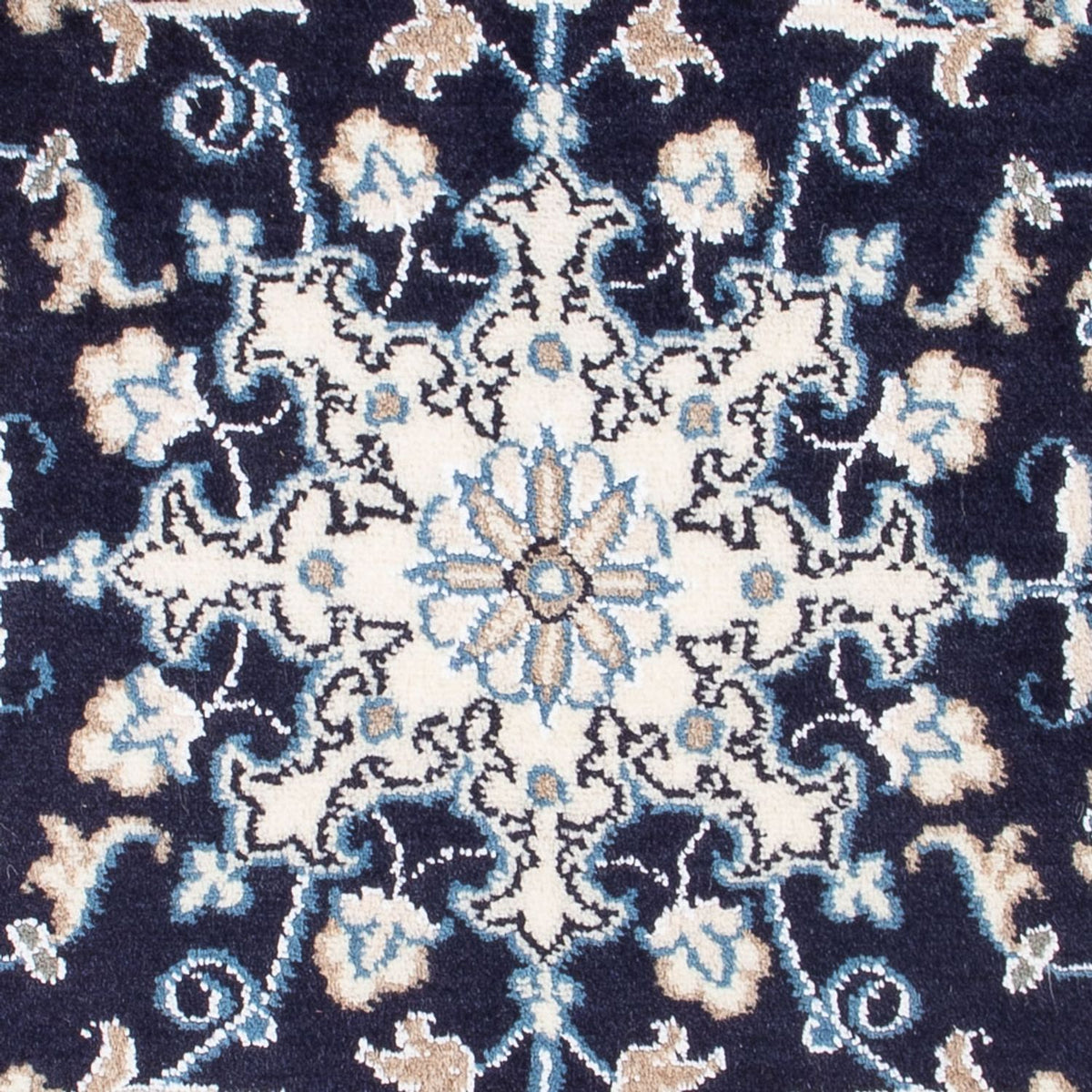 Perserteppich - Nain - Royal - 90 x 60 cm - dunkelblau