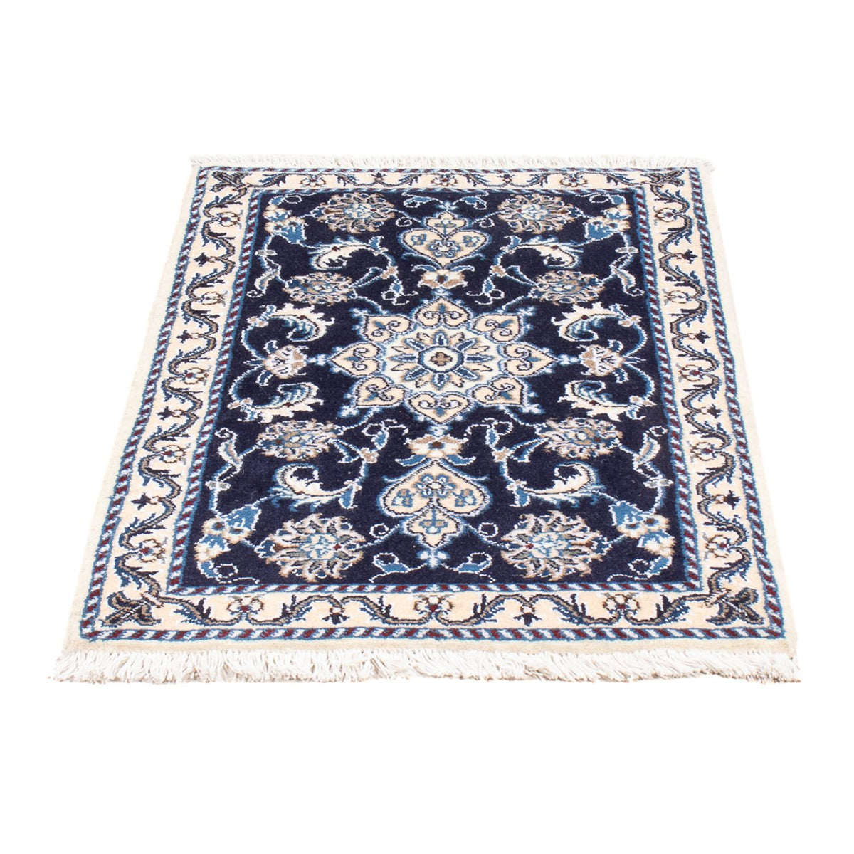 Perserteppich - Nain - Royal - 90 x 60 cm - dunkelblau