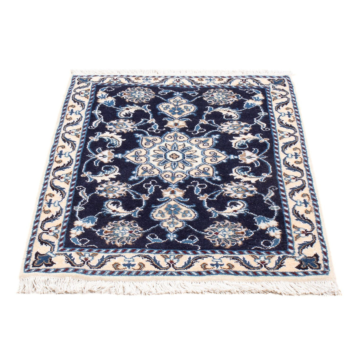 Perserteppich - Nain - Royal - 90 x 60 cm - dunkelblau