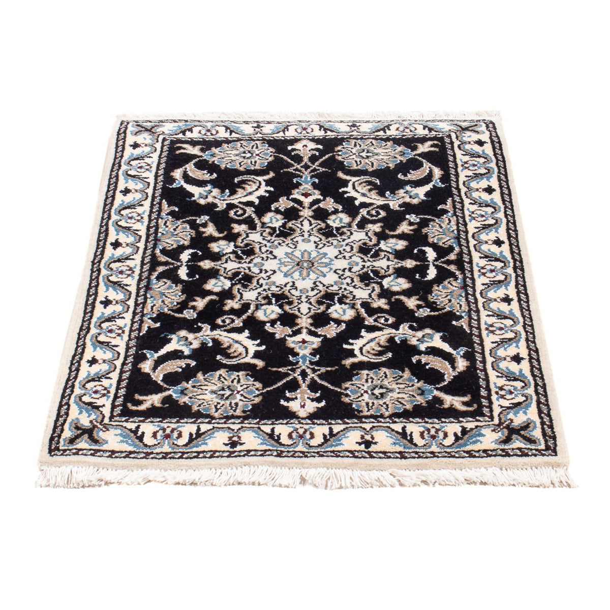 Perserteppich - Nain - Royal - 90 x 60 cm - dunkelblau