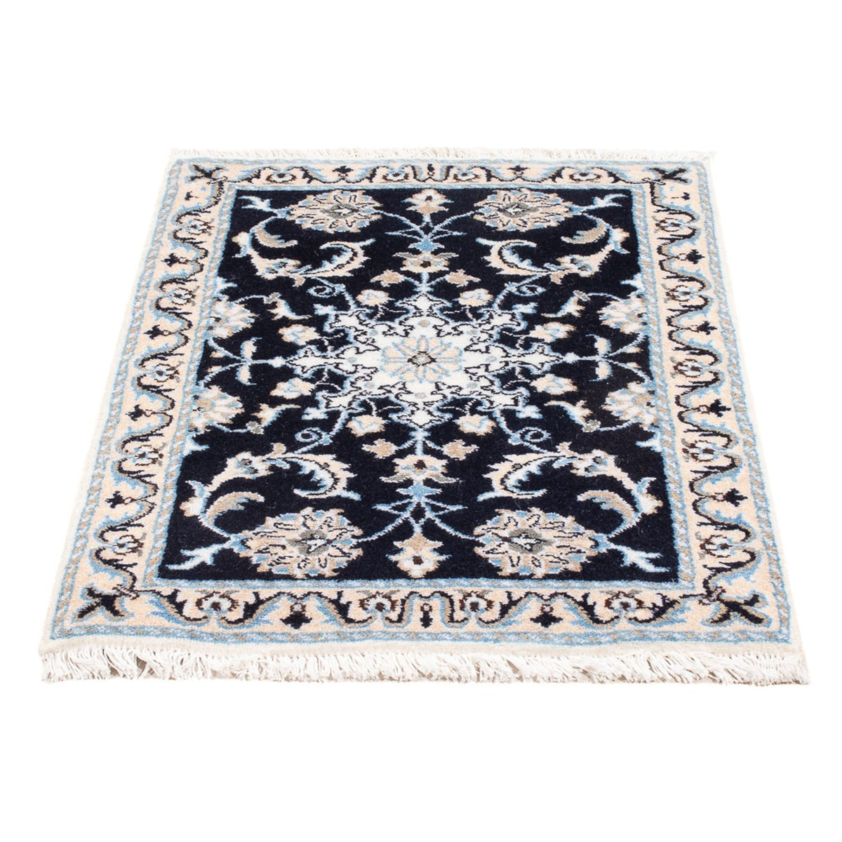Perserteppich - Nain - Royal - 90 x 60 cm - dunkelblau