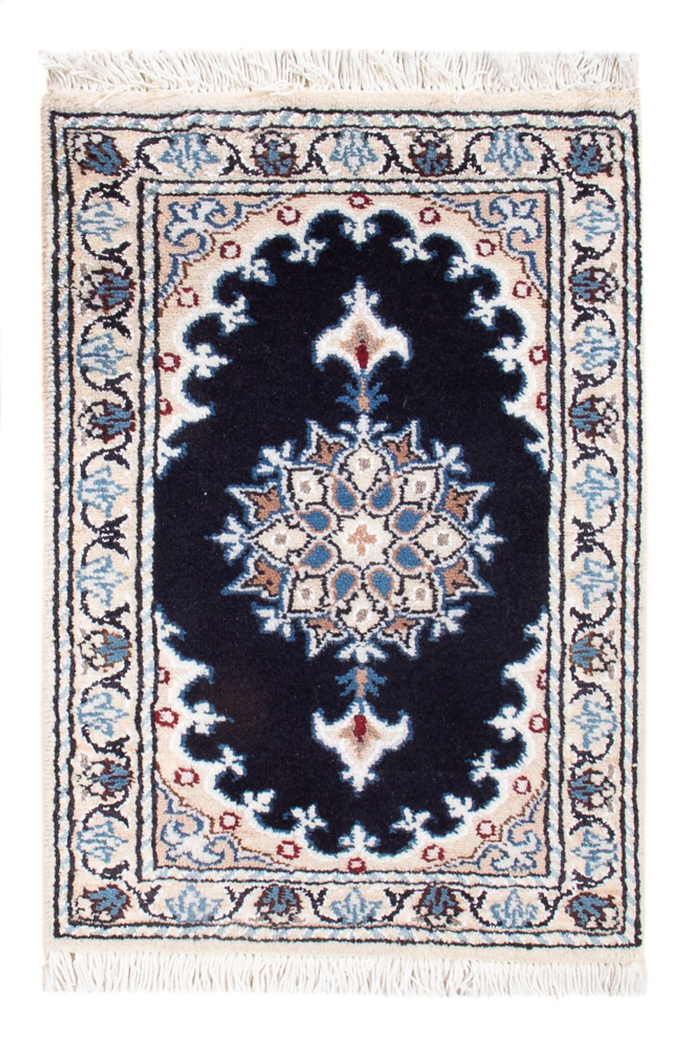 Perserteppich - Nain - Royal - 60 x 40 cm - dunkelblau