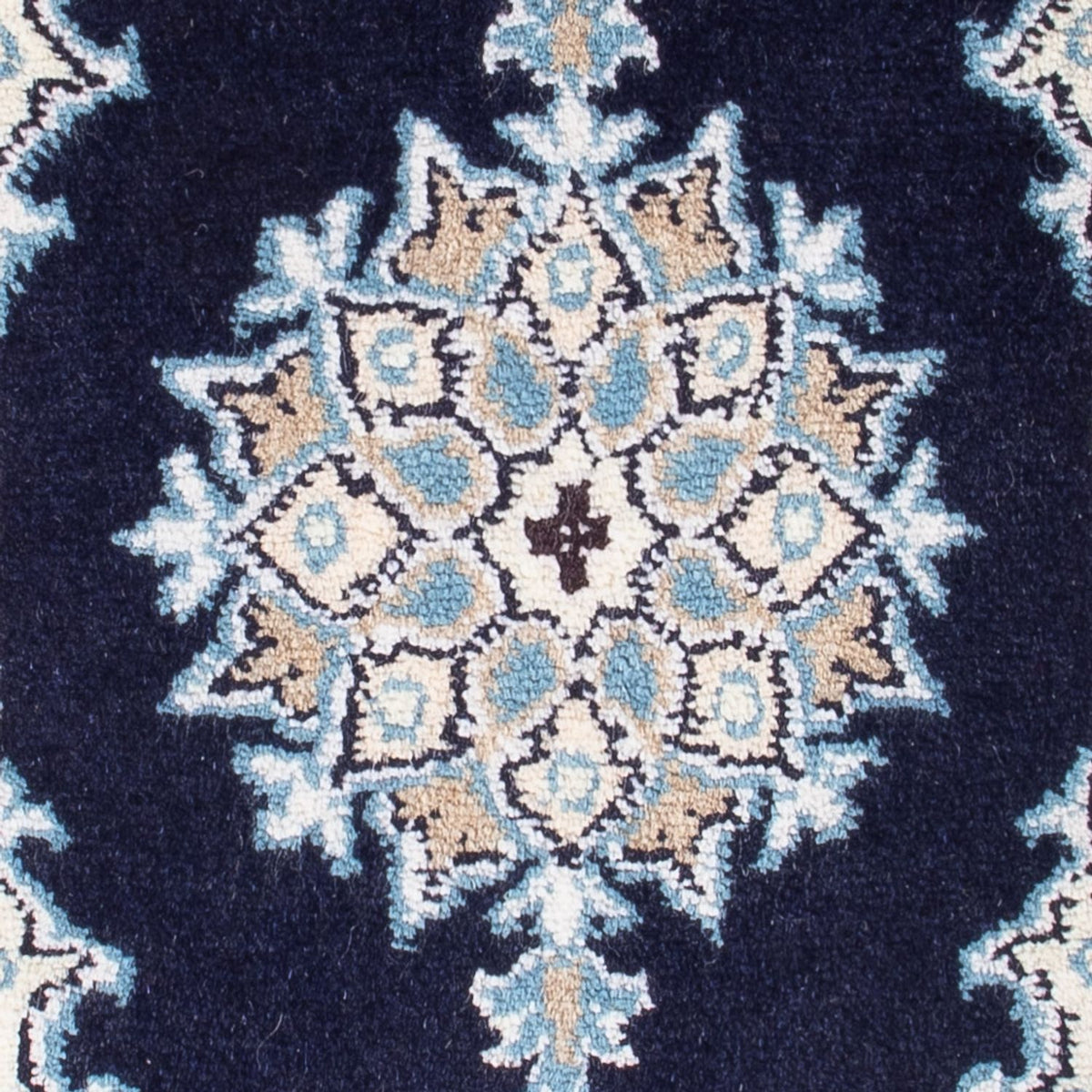 Perserteppich - Nain - Royal - 60 x 40 cm - dunkelblau